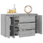 Aparador con 3 cajones gris Sonoma 120x41x75 cm de vidaXL, Aparadores - Ref: Foro24-813063, Precio: 135,30 €, Descuento: %
