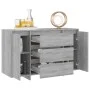 Aparador con 3 cajones gris Sonoma 120x41x75 cm de vidaXL, Aparadores - Ref: Foro24-813063, Precio: 127,30 €, Descuento: %