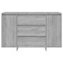 Aparador con 3 cajones gris Sonoma 120x41x75 cm de vidaXL, Aparadores - Ref: Foro24-813063, Precio: 135,30 €, Descuento: %