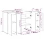 Aparador de madera de ingeniería gris Sonoma 120x41x75 cm de vidaXL, Aparadores - Ref: Foro24-813060, Precio: 135,87 €, Descu...