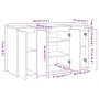 Aparador de madera de ingeniería gris Sonoma 120x41x75 cm de vidaXL, Aparadores - Ref: Foro24-813060, Precio: 137,90 €, Descu...