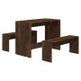 Juego de comedor 3 piezas madera ingeniería roble ahumado de vidaXL, muebles para cocinas y comedores - Ref: Foro24-812969, P...