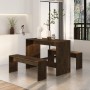Juego de comedor 3 piezas madera ingeniería roble ahumado de vidaXL, muebles para cocinas y comedores - Ref: Foro24-812969, P...
