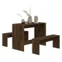 Juego de comedor 3 piezas madera ingeniería roble ahumado de vidaXL, muebles para cocinas y comedores - Ref: Foro24-812969, P...