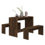 Juego de comedor 3 piezas madera ingeniería roble ahumado de vidaXL, muebles para cocinas y comedores - Ref: Foro24-812969, P...