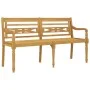 Banco Batavia con cojín verde madera maciza de teca 150 cm de vidaXL, Bancos de jardín - Ref: Foro24-3100831, Precio: 236,99 ...