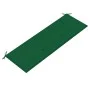 Banco Batavia con cojín verde madera maciza de teca 150 cm de vidaXL, Bancos de jardín - Ref: Foro24-3100831, Precio: 236,99 ...