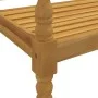 Banco Batavia con cojín verde madera maciza de teca 150 cm de vidaXL, Bancos de jardín - Ref: Foro24-3100831, Precio: 236,99 ...