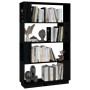 Estantería/divisor de espacios madera pino negro 80x25x132 cm de vidaXL, Librerías y estanterías - Ref: Foro24-814063, Precio...