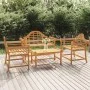 Juego muebles de jardín 4 piezas madera maciza teca de vidaXL, Conjuntos de jardín - Ref: Foro24-3100779, Precio: 672,08 €, D...