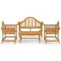 Juego muebles de jardín 4 piezas madera maciza teca de vidaXL, Conjuntos de jardín - Ref: Foro24-3100779, Precio: 672,08 €, D...