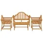 Juego muebles de jardín 4 piezas madera maciza teca de vidaXL, Conjuntos de jardín - Ref: Foro24-3100779, Precio: 672,08 €, D...