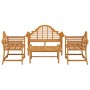 Juego muebles de jardín 4 piezas madera maciza teca de vidaXL, Conjuntos de jardín - Ref: Foro24-3100779, Precio: 679,86 €, D...