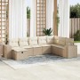 Set de sofás de jardín y cojines 8 piezas ratán sintético beige en Conjuntos de jardín | Comprar online en Foru.es