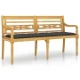 Banco Batavia con cojín antracita madera maciza de teca 150 cm de vidaXL, Bancos de jardín - Ref: Foro24-3100841, Precio: 241...