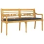 Banco Batavia con cojín antracita madera maciza de teca 150 cm de vidaXL, Bancos de jardín - Ref: Foro24-3100841, Precio: 241...