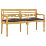 Banco Batavia con cojín antracita madera maciza de teca 150 cm de vidaXL, Bancos de jardín - Ref: Foro24-3100841, Precio: 245...