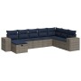 Set de sofás de jardín y cojines 8 piezas ratán sintético gris en Conjuntos de jardín | Comprar online en Foru.es