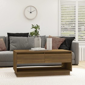 Mesa de centro madera de ingeniería marrón roble 102,5x55x44 cm de vidaXL, Mesas de centro - Ref: Foro24-812980, Precio: 82,6...
