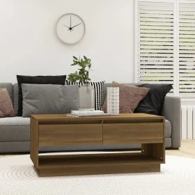 Oak brown engineered wood coffee table 102.5x55x44 cm by vidaXL, Coffee table - Ref: Foro24-812980, Price: 81,66 €, Discount: %