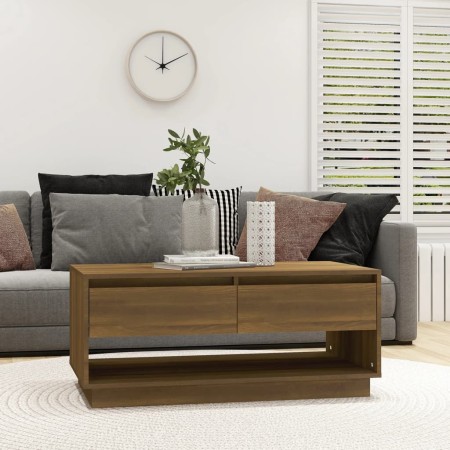 Mesa de centro madera de ingeniería marrón roble 102,5x55x44 cm de vidaXL, Mesas de centro - Ref: Foro24-812980, Precio: 82,6...