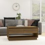 Mesa de centro madera de ingeniería marrón roble 102,5x55x44 cm de vidaXL, Mesas de centro - Ref: Foro24-812980, Precio: 82,6...