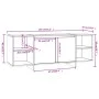 Mueble de TV madera de ingeniería gris Sonoma 130x35x50 cm de vidaXL, Muebles TV - Ref: Foro24-813054, Precio: 76,16 €, Descu...