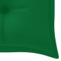 Banco Batavia con cojín verde madera maciza de teca 150 cm de vidaXL, Bancos de jardín - Ref: Foro24-3100846, Precio: 249,96 ...