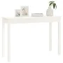 Solid white pine wood console table 110x40x75 cm by vidaXL, Side tables - Ref: Foro24-814240, Price: 75,33 €, Discount: %
