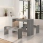 Set de comedor 3 pzas madera de ingeniería gris Sonoma de vidaXL, muebles para cocinas y comedores - Ref: Foro24-812970, Prec...