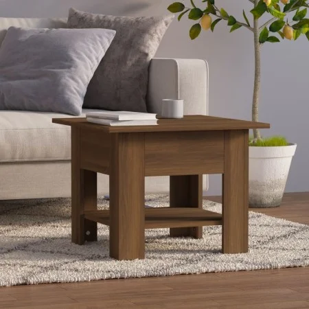 Mesa de centro madera de ingeniería marrón roble 55x55x42 cm de vidaXL, Mesas de centro - Ref: Foro24-813079, Precio: 42,77 €...