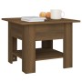 Mesa de centro madera de ingeniería marrón roble 55x55x42 cm de vidaXL, Mesas de centro - Ref: Foro24-813079, Precio: 43,35 €...