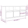 Mueble de TV madera de ingeniería roble ahumado 102x37,5x52,5cm de vidaXL, Muebles TV - Ref: Foro24-813023, Precio: 66,72 €, ...