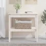Mesa consola de madera maciza de pino blanco 80x40x75 cm de vidaXL, Mesas auxiliares - Ref: Foro24-814305, Precio: 68,20 €, D...