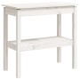 Mesa consola de madera maciza de pino blanco 80x40x75 cm de vidaXL, Mesas auxiliares - Ref: Foro24-814305, Precio: 69,14 €, D...
