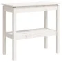 Mesa consola de madera maciza de pino blanco 80x40x75 cm de vidaXL, Mesas auxiliares - Ref: Foro24-814305, Precio: 68,20 €, D...