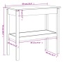 Mesa consola de madera maciza de pino blanco 80x40x75 cm de vidaXL, Mesas auxiliares - Ref: Foro24-814305, Precio: 69,14 €, D...