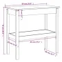 Mesa consola de madera maciza de pino blanco 80x40x75 cm de vidaXL, Mesas auxiliares - Ref: Foro24-814305, Precio: 68,20 €, D...