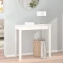 Mesa consola de madera maciza de pino blanco 80x40x75 cm de vidaXL, Mesas auxiliares - Ref: Foro24-814245, Precio: 60,89 €, D...