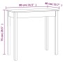 Mesa consola de madera maciza de pino blanco 80x40x75 cm de vidaXL, Mesas auxiliares - Ref: Foro24-814245, Precio: 62,25 €, D...