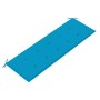 Banco Batavia con cojín azul madera maciza de teca 150 cm de vidaXL, Bancos de jardín - Ref: Foro24-3100830, Precio: 242,30 €...