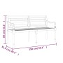 Banco Batavia con cojín azul madera maciza de teca 150 cm de vidaXL, Bancos de jardín - Ref: Foro24-3100830, Precio: 242,30 €...