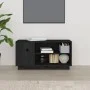 Mueble de TV madera maciza de pino negro 80x35x40,5 cm de vidaXL, Muebles TV - Ref: Foro24-814408, Precio: 51,95 €, Descuento: %