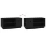 Mueble de TV madera maciza de pino negro 80x35x40,5 cm de vidaXL, Muebles TV - Ref: Foro24-814408, Precio: 51,95 €, Descuento: %