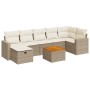 Set de sofás de jardín y cojines 8 piezas ratán sintético beige en Conjuntos de jardín | Comprar online en Foru.es
