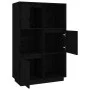 Aparador alto de madera maciza de pino negro 74x35x117 cm de vidaXL, Aparadores - Ref: Foro24-814368, Precio: 112,68 €, Descu...