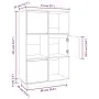 Aparador alto de madera maciza de pino negro 74x35x117 cm de vidaXL, Aparadores - Ref: Foro24-814368, Precio: 112,68 €, Descu...
