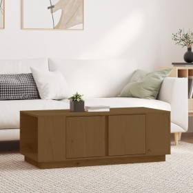 Mesa de centro madera maciza de pino marrón miel 110x50x40 cm de vidaXL, Mesas de centro - Ref: Foro24-814432, Precio: 96,78 ...