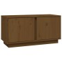 Mueble de TV madera maciza de pino marrón miel 80x35x40,5 cm de vidaXL, Muebles TV - Ref: Foro24-814472, Precio: 50,58 €, Des...