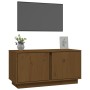 Mueble de TV madera maciza de pino marrón miel 80x35x40,5 cm de vidaXL, Muebles TV - Ref: Foro24-814472, Precio: 50,58 €, Des...